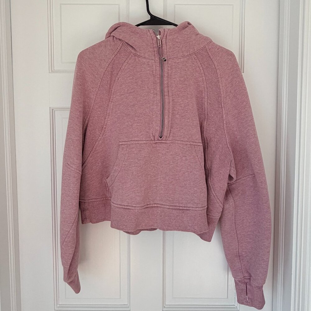 Lululemon Athletica Quarter Zip Scuba Hooded Sweatshirt